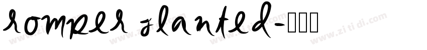 romper slanted字体转换